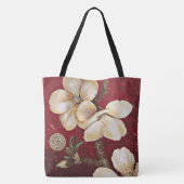 Red Almond Blossom Canvas tas (Achterkant)