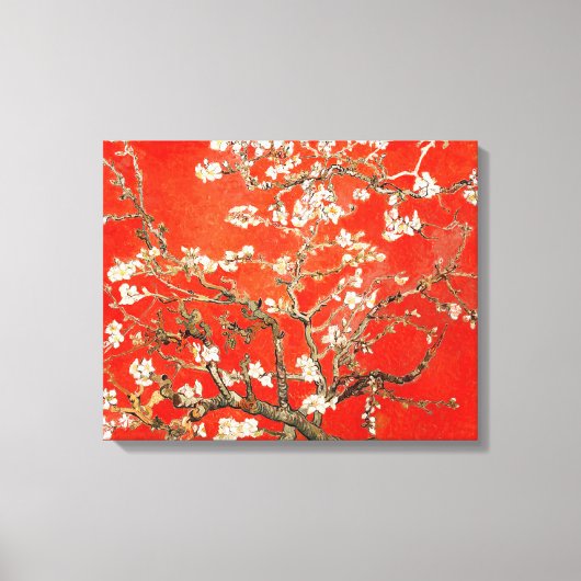 Red Almond Blossom Vincent Van Gogh Canvas Afdruk (Voorkant)