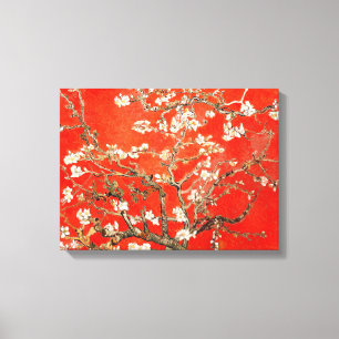 Red Almond Blossom Vincent Van Gogh Canvas Afdruk