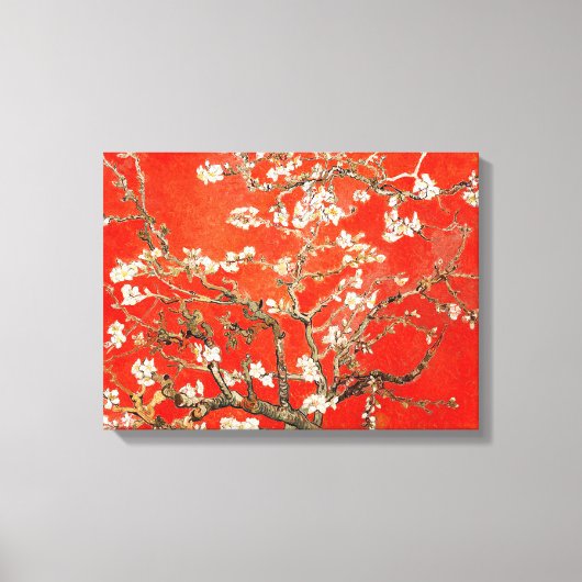 Red Almond Blossom Vincent Van Gogh Canvas Afdruk (Voorkant)