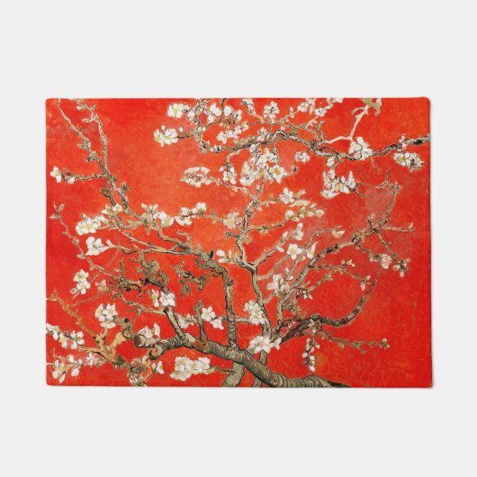 Red Almond Blossom Vincent Van Gogh Deurmat (Voorkant)