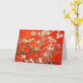 Red Almond Blossom Vincent Van Gogh Kaart (Gele Bloem)