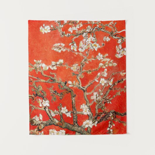Red Almond Blossom Vincent Van Gogh Wandkleed (Voorkant)