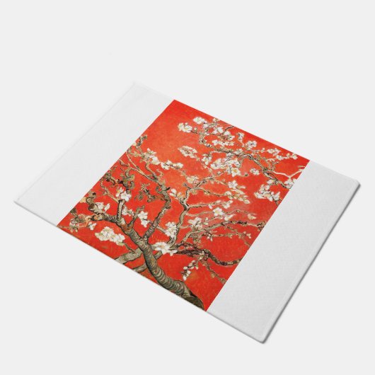 Red Almond Blossoms - Vincent Van Gogh Deurmat (Schuin)