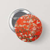 Red Almond Blossoms - Vincent Van Gogh Ronde Button 5,7 Cm (Voorkant /achterkant)