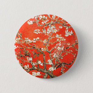 Red Almond Blossoms - Vincent Van Gogh Ronde Button 5,7 Cm