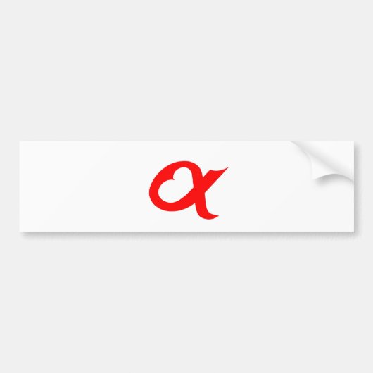Red alpheart bumpersticker (Voorkant)