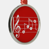 Red Alto Singer Musical Ornament (Rechts)