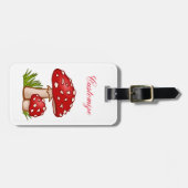 Red Amanita Mushrooms Thunder_Cove Bagagelabel (Voorkant horizontaal)