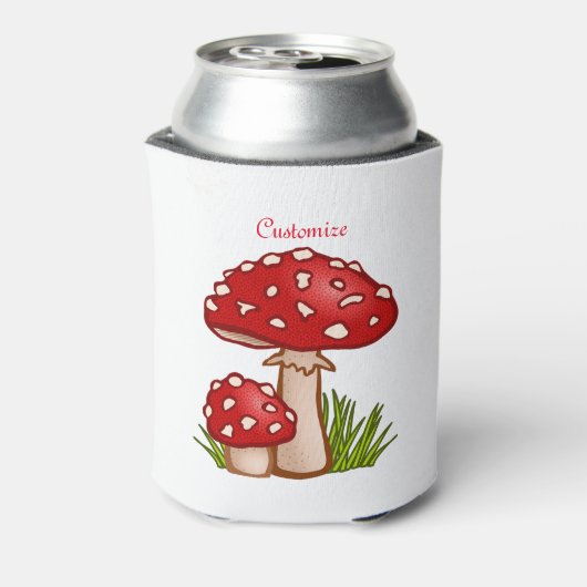 Red Amanita Mushrooms Thunder_Cove Blikjeskoeler (Blikje Achterkant)