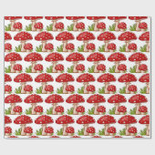 Red Amanita Mushrooms Thunder_Cove Cadeaupapier (Vlak)