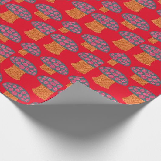 Red Amanita Mushrooms Thunder_Cove Cadeaupapier (Hoek)