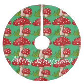 Red Amanita Mushrooms Thunder_Cove Kerstboom Rok (Voorkant)