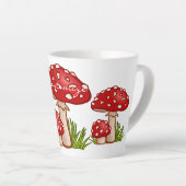 Red Amanita Mushrooms Thunder_Cove Latte Mok (Rechterhoek)
