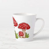 Red Amanita Mushrooms Thunder_Cove Latte Mok (Rechts)