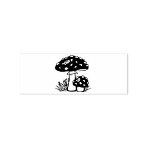 Red Amanita Mushrooms Thunder_Cove Rubberstempel