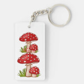 Red Amanita Mushrooms Thunder_Cove Sleutelhanger (achterkant)