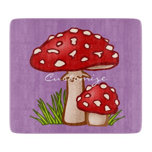 Red Amanita Mushrooms Thunder_Cove Snijplank (Voorkant)