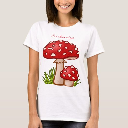 Red Amanita Mushrooms Thunder_Cove T-shirt (Voorkant)