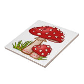 Red Amanita Mushrooms Thunder_Cove Tegeltje (Zijkant)