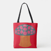 Red Amanita Mushrooms Thunder_Cove Tote Bag (Achterkant)