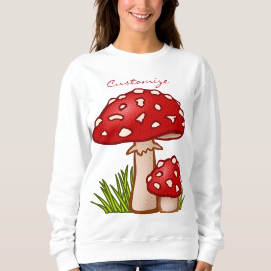 Red Amanita Mushrooms Thunder_Cove Trui (Voorkant)