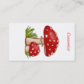 Red Amanita Mushrooms Thunder_Cove Visitekaartje (Achterkant)