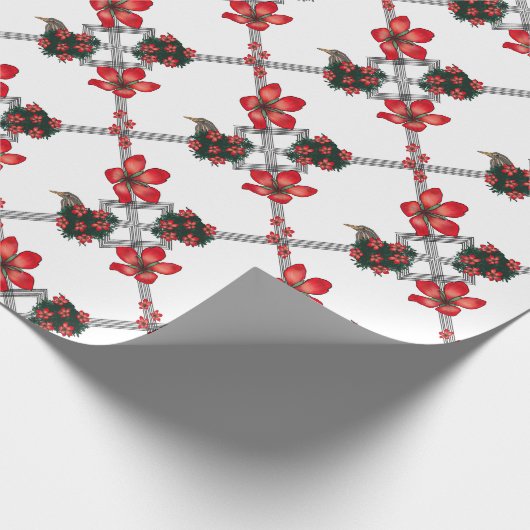 Red Amapola Bird Tropical Inpakpapier (Hoek)