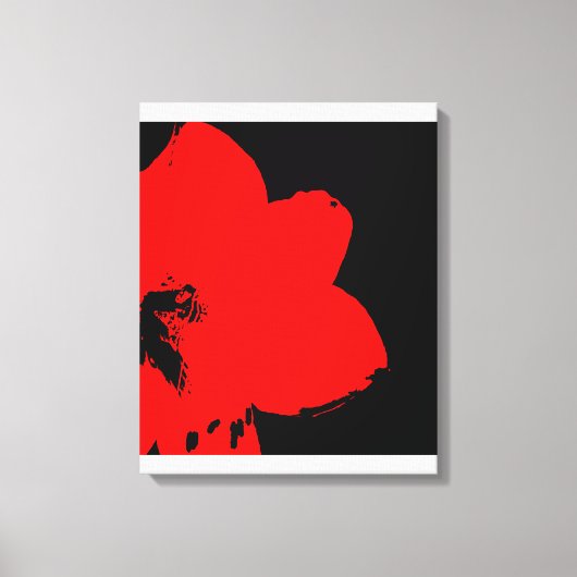 Red Amaryllis Canvas Afdruk (Voorkant)