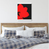 Red Amaryllis Canvas Afdruk (Insitu (Slaapkamer))