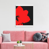 Red Amaryllis Canvas Afdruk (Insitu (Woonkamer))