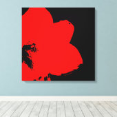 Red Amaryllis Canvas Afdruk (Insitu (Houten vloer))