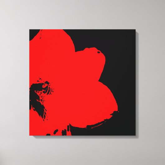 Red Amaryllis Canvas Afdruk (Voorkant)