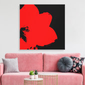 Red Amaryllis Canvas Afdruk (Insitu (Woonkamer))