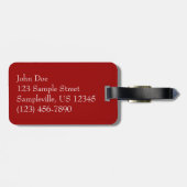 Red Amaryllis en Winter Sunrise Bagagelabel (Achterkant horizontaal)