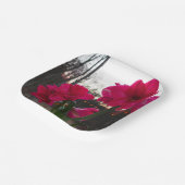 Red Amaryllis en Winter Sunrise Papieren Bordje (Gebogen)