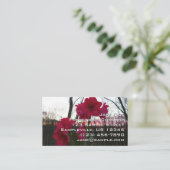 Red Amaryllis en Winter Sunrise Visitekaartje (Staand voorkant)