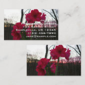 Red Amaryllis en Winter Sunrise Visitekaartje (Voorkant / Achterkant)