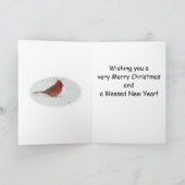 Red Amaryllis Feestdagen Kaart (Binnen)