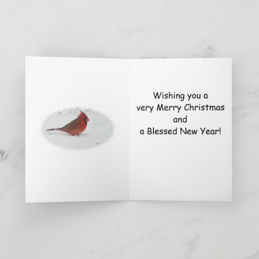 Red Amaryllis Feestdagen Kaart (Binnen)