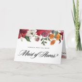 Red Amaryllis Floral zal je mijn dienstmeisje zijn (Voorkant)