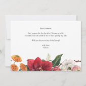 Red Amaryllis Floral zal je mijn dienstmeisje zijn (Achterkant)