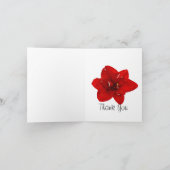 Red Amaryllis Flower Bedankkaart (Binnen)