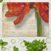 Red Amaryllis Kitchen Towel Theedoek (Gevouwen)