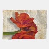 Red Amaryllis Kitchen Towel Theedoek (Horizontaal)