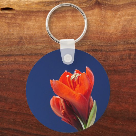 Red Amaryllis Sleutelhanger (Voorkant)