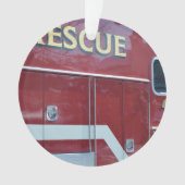 Red Ambulance Closeup Ornament (voorkant)