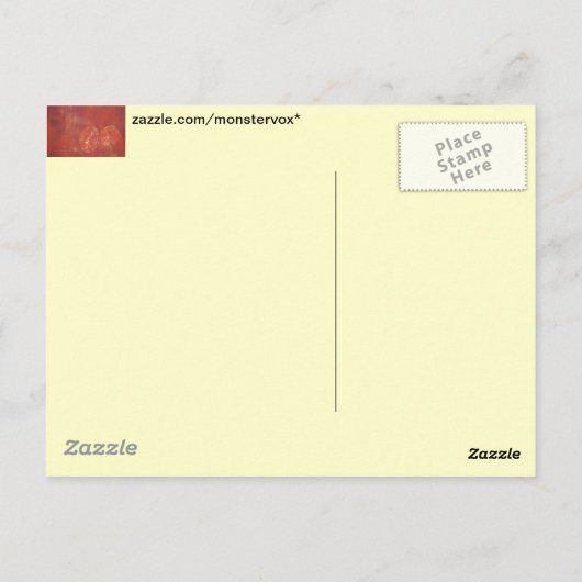 Red Ameoba Briefkaart (Achterkant)