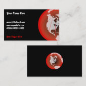 Red America Wereldbol, Jouw naam Hier, Visitekaartje (Voorkant / Achterkant)