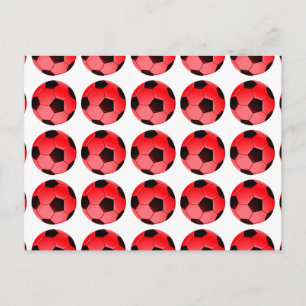 Red American Soccer of Association Football Ball Briefkaart